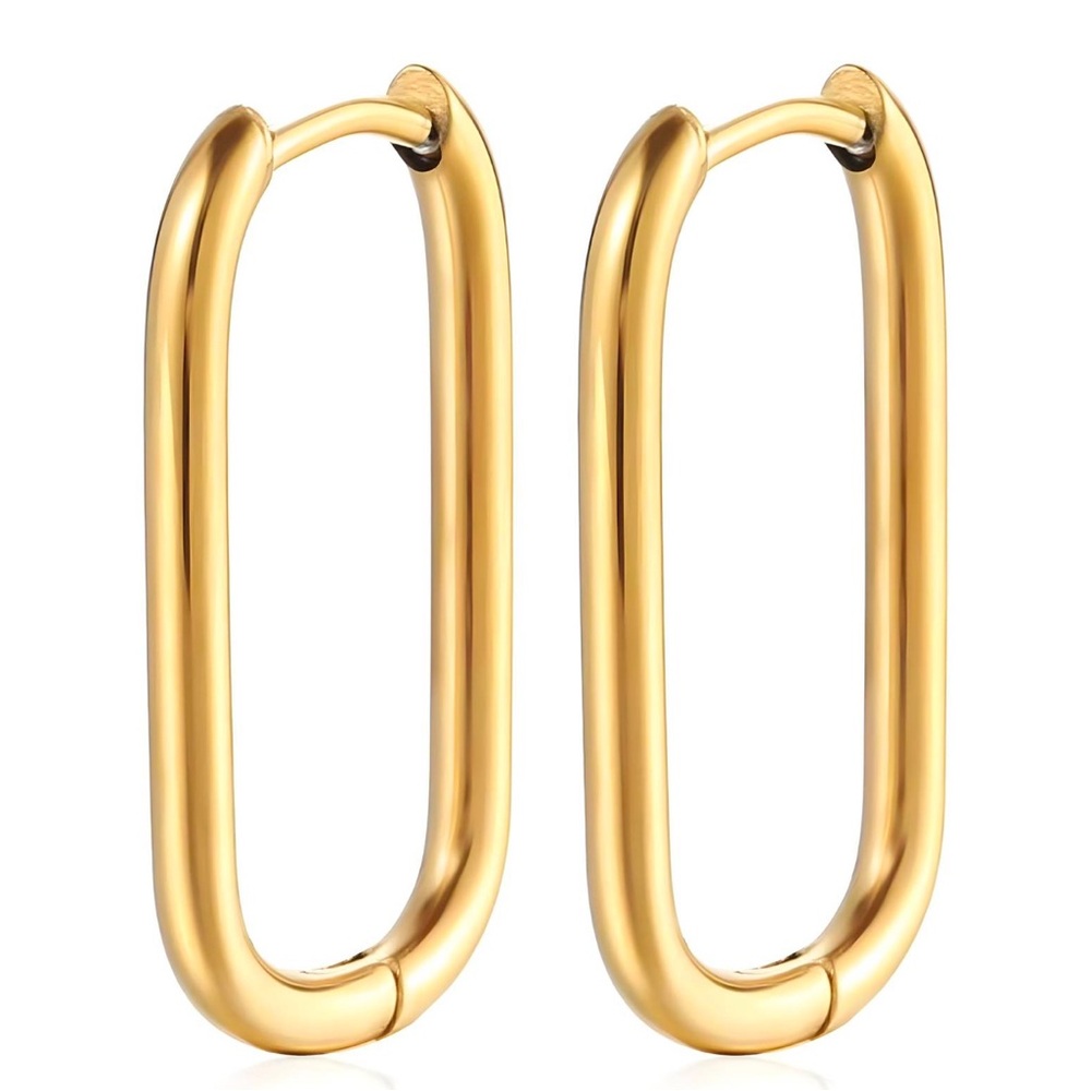 18K GOLD PLATED STAINLESS STEEL EARRINGS, INTENSITY